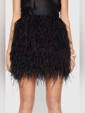 Rebecca Minkoff Feathered Mini Skirt